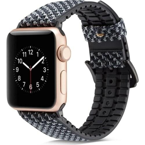 Silicone&leather strap for apple watch band 44mm 42mm 38mm 40mm pulseira Waterproof&sweatproof watchband for iwatch 5/4/3/2/1