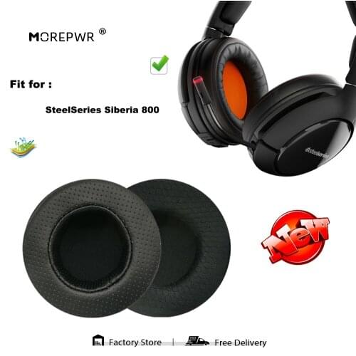 Replacement Ear Pads for SteelSeries Siberia 800 Headset Parts Leather Cushion Velvet Earmuff Earphone Sleeve Cover