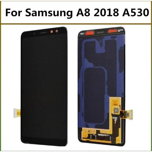LCD Screen Super Amoled LCD Screen For Samsung Galaxy A8 2018 A530 5.6"LCD Display Touch Screen Panel Digitizer Display Assembly