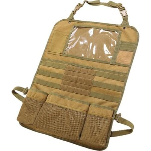 Tactical Car Backseat Organizer Universal Automobile Seat Back Storage Bag Stowing Tidying Box Black Multifunction Organizers