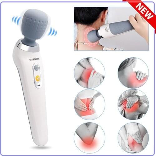 USB Handheld Electric Massage Machine Wand Massager High Frequency Vibration Body Neck Back Muscle Relax Vibrating Deep Tissue