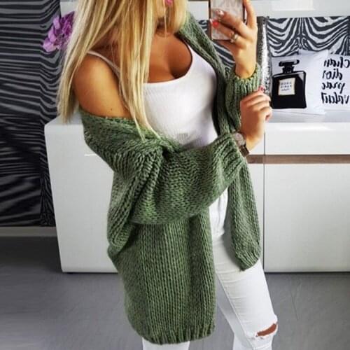 2020 Spring Autumn Female Knit Cardigan Sweater Coat Casual Female Knitted Jacket Ladies Open Stitch Long Sleeve Girls Sweaters