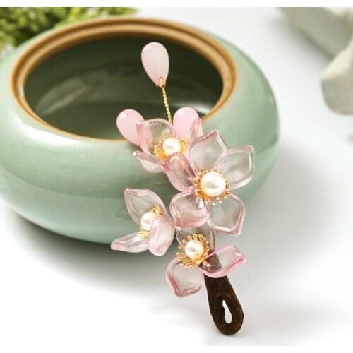 Vintage Chinese Style Hairpin Handmade Crystal Hair Pin Gorgeous Women Headpeice Bride Hair Jewelry Accessories LB