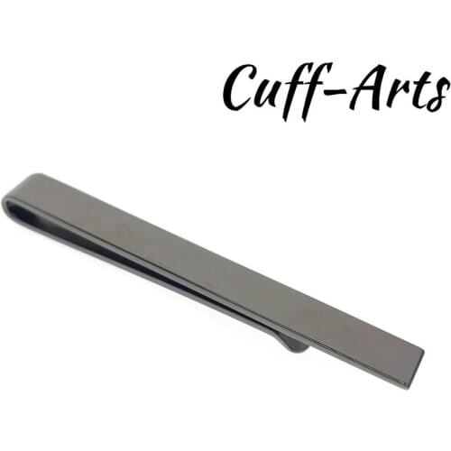 Tie Clip Bar Black Gun Normal Size Stainless Steel for Business Wedding Gift 5.5cm by Cuffarts T10072