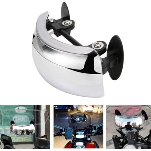 Rearview Mirror 180 Degree Anti-scratch Chrome Motorcycle Windscreen Mirror for Motorcycle Side Mirrors Accessories Handlebars