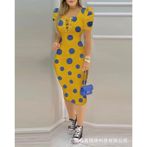 Womens 2021 New Pit Striped Polka Dot Dress dress summer 2020