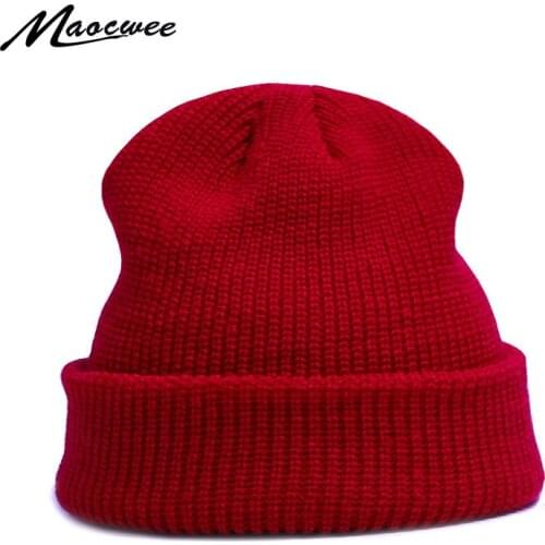Winter Hat Beanie Caps Unisex Bonnet Autumn Cotton Women And Men Retro Brimless Warmer Knitted Female Solid for Stripe Beanies