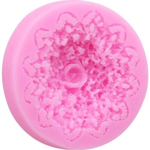3D Flowers Pattern Silicone Mold Lace Mat Cake Border Fondant Cake Decorating Tools Cookie Chocolate Candy Mould