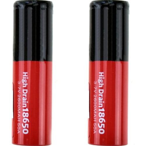 2pcs for AWT 18650 battery 3.7V 2600mAh 50A high drain rechargeable battery