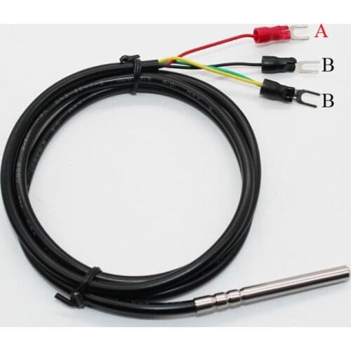 -20~100'C waterproof PT100 probe thermal resistance 304 stainless steel 5*50mm PT100 sensor temperature sensor