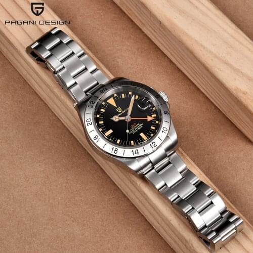 2021 Pagani Design New Top Luxury Mens Automatic Mechanical Watch GMT Pointer 200m Waterproof Sapphire Glass Watch Reloj Hombre