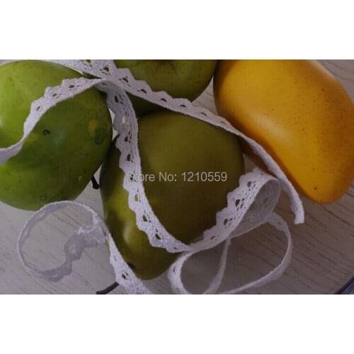 30 Meters 1.8cm White Lace Ribbon Crocheted Cotton Lace Trim Free Shipping