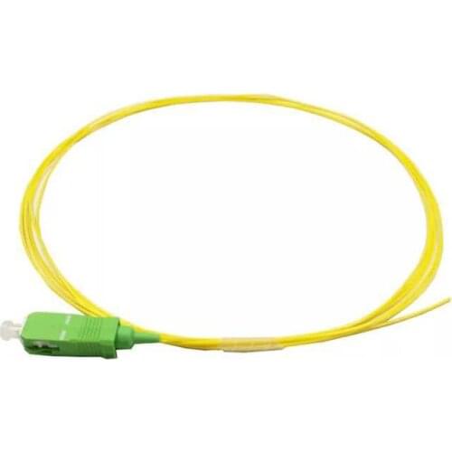 50PCS SC APC Single mode fiber optic Pigtail 1M 9/125 Single Mode Optical fiber pigtail 0.9mm PVC Jacket