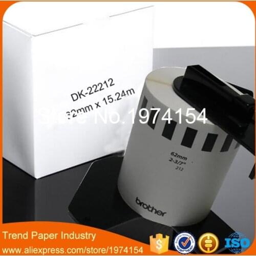 6 Rolls Brother DK-22212 Film Continuous DK-2212 Label Compatible 62mm*15.24M DK-2212 DK22212