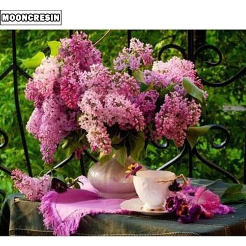 Full Square Drill 5D Diy Diamond Painting Purple Lavender Embroidery Diamond Art Cross Stitch Flowers Mosaic Painting Home Decor