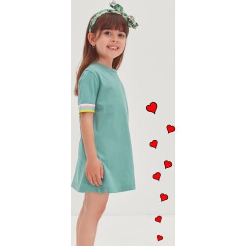Trendyol Ribbon Detail Female Child Knitted Dress TKDSS21EL4346