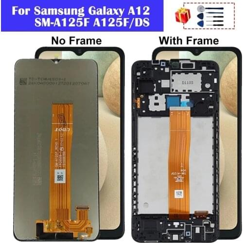 For Samsung Galaxy A12 LCD SM-A125F LCD Display With Touch Screen Digitizer Glass Assembly Free Shipping