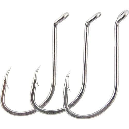 FREE FISHER 100 pcs/set Fishing Hooks Set Octopus Beak Bait Hook Tackle 8299 Silver Fish Single Hooks