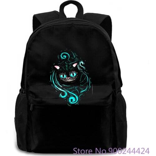 Hot Sale New Cheshire kitten Alice In Wonderland New New Style women men backpack laptop travel school adult student