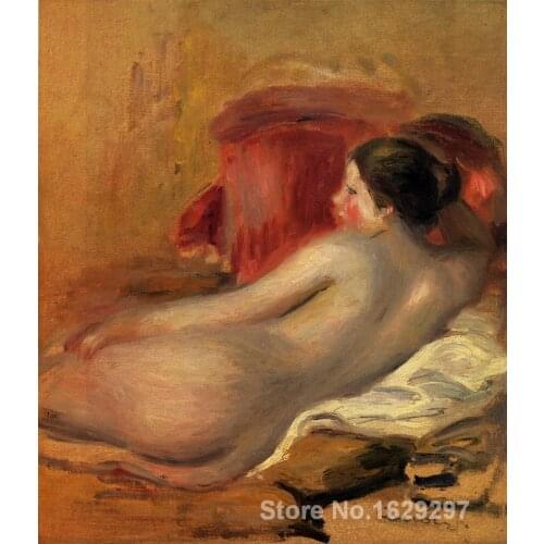 Oil painting art gallery Reclining Model by Pierre Auguste Renoir reproduction Canvas Handmade High quality