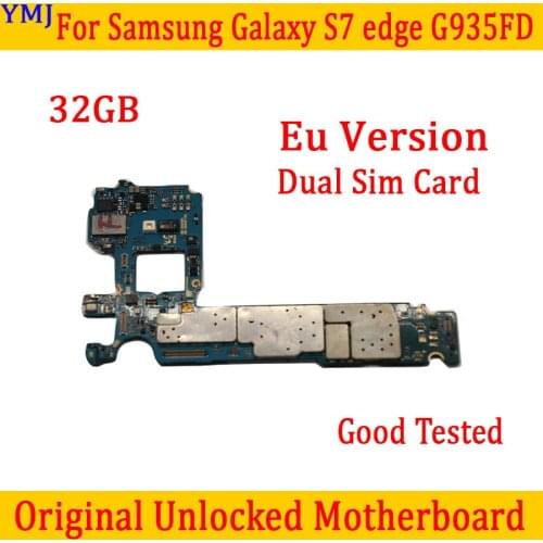 32GB For Samsung Galaxy S7 edge G935F G935FD Motherboard,100% Original unlocked for Galaxy S7 G935FD Mainboard EU Version