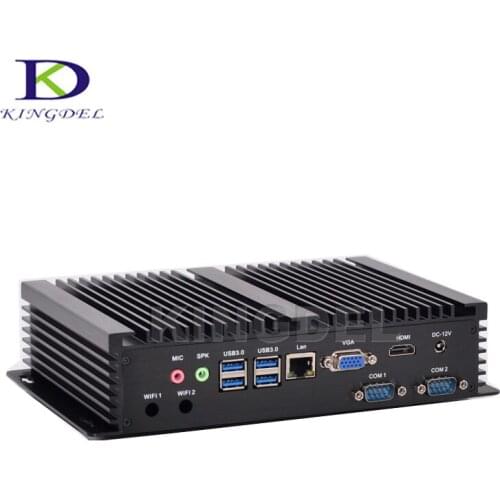 2017 Micro PC mini computer Intel Core i3 i5 i7 CPU mini PC windows 10 with VGA 2*COM RS232 HDMI 300M WIFI 3D game support