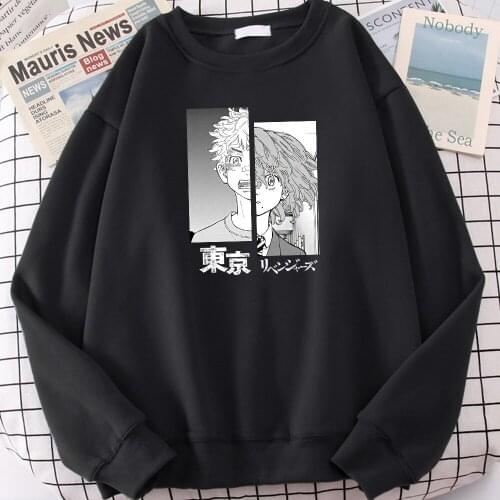 Takemichi & Hinata Tokyo Revengers Hoodie Men Harajuku Fleece Hoody Fashion Casual Sweatshirts Autumn Hip Hop Men Sportswears