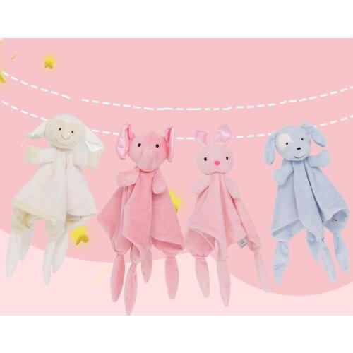 Newborn Soft Soothe Appease Towel Cute Bunny Baby Rattle Gift Soft Stuffed Blanket Doll Comfort Sleep Companion Baby Plush Toys