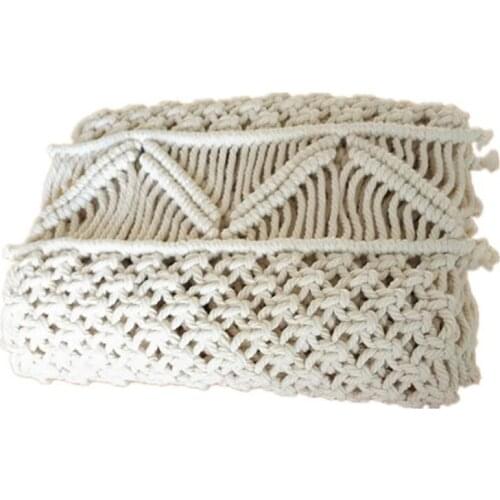 35X160cm Macrame Table Runner with Tassels Bohemian Woven Table Runner Wedding Decoration Handmade Macrame Table Runner