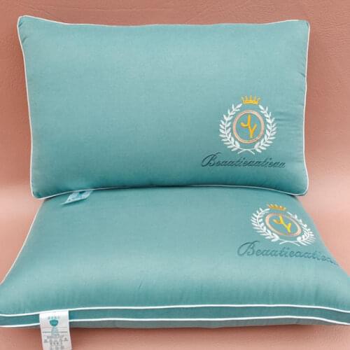 Embroidered Sanding Three-Dimensional Sleep Pillow for Home and Travel, Soft Pillow for Good Sleep for Family