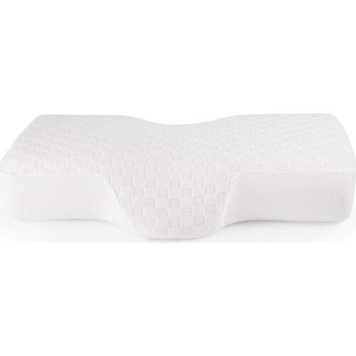 Memory Foam Pillows for Sleeping Contour Cervical Pillow Orthopedic Neck Support for Side Back Stomach Sleepers with Pillowcase