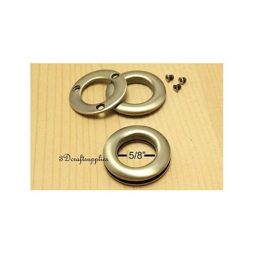 Eyelets metal with washer grommets Anti bronze Alloying round 8 pieces 15 mm E39
