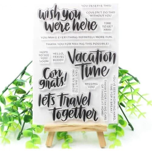 Vacation Time Transparent Clear Silicone Stamp/Seal for DIY scrapbooking/photo album Decorative clear stamp 675
