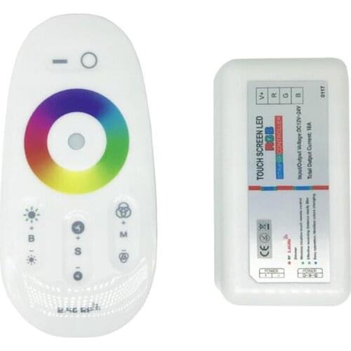 DC 12V-24V RGB LED Controller 2.4G Touch Screen Remote Control 6A per Channel for led strip Light