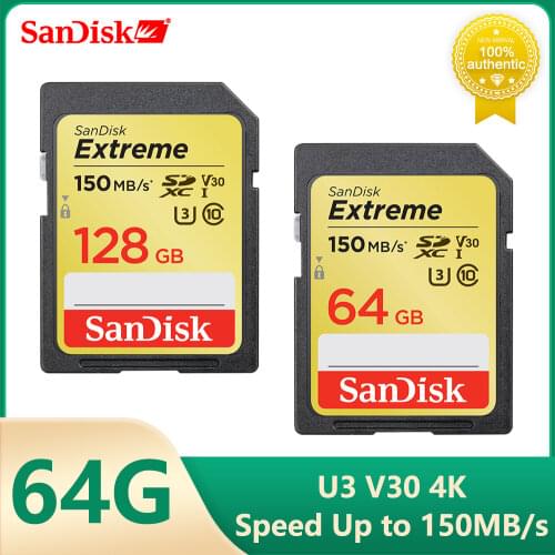 SanDisk Extreme sd card Class10 SD Card 32GB 90MB/s fastest Memory card for Canon 64GB SDHC/SDXC 128GB Memory cards for Camera