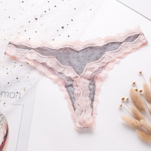 Women Sexy Lingerie Lace G-String Female Fashion Comfortable Briefs Hollow Out Low Rise Lady Knickers