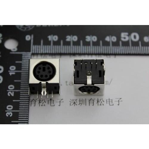 Hot sale Free shipping Black PS2 sockets PS-2 seat keyboard mouse sockets 6P