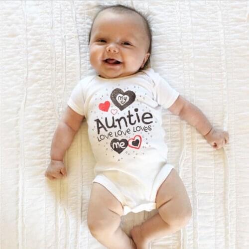 Funny Newborn Clothes Soft White 100% Cotton Letter and Heart Print Baby Girl Romper 0-24M Toddler Rompers Summer Baby Clothes