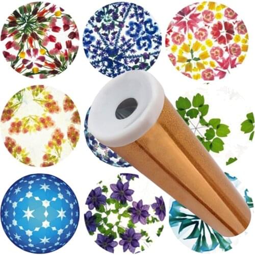 Funny DIY Kids Scalable Rotating Kaleidoscope Making Kit Educational Toy Children Gift Classic Toys Twisting Kaleidoscopes Craft