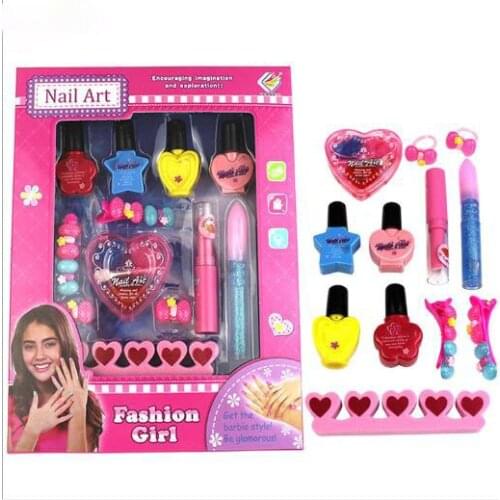 1 set children nail beauty set manicure kit toy make up tool nail art products