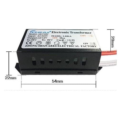10pcs/lot HIGH quality Power 20W 12V LED Lighting Transformator Halogen Lamp Electronic Transformer LED Driver Power Supply