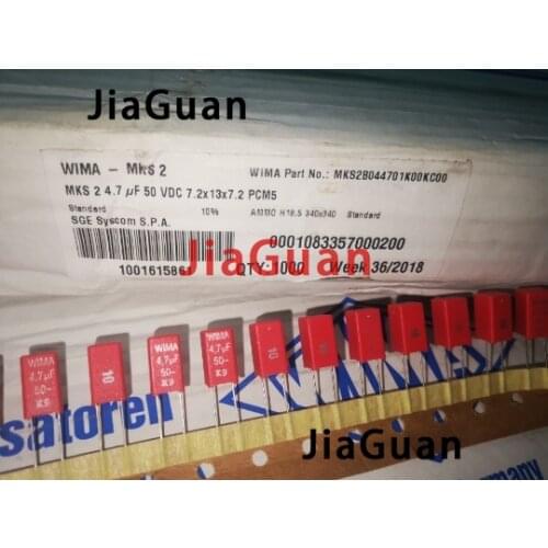10PCS NEW RED WIMA MKS2 50VDC 4.7UF 50V475 4U7 PCM5 475/50V hot sale MKS2B044701K00 475 50V