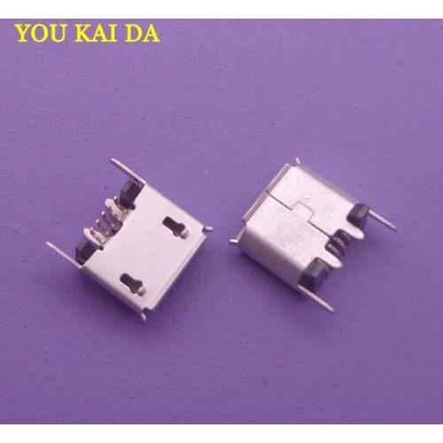 100pcs Micro mini USB jack socket charging Port Dock for ZX80-B-5P MICRO USB B type vertical SMT 5P connector