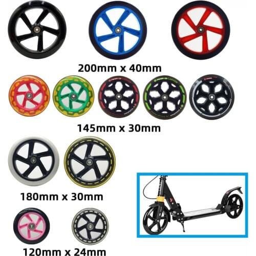 120mm 145mm 180mm 200mm scooter wheel for handcart tyre go-cart wheelbarrow 88A PU skating wheels with ABEC7 608 bearing 1 piece