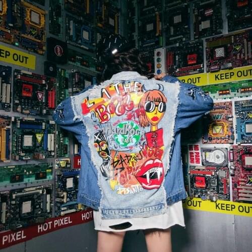 2021 Jacket Denim 2021 Fashion Loose Street Hip Hop Free Shipping Real Shot For Men And Women