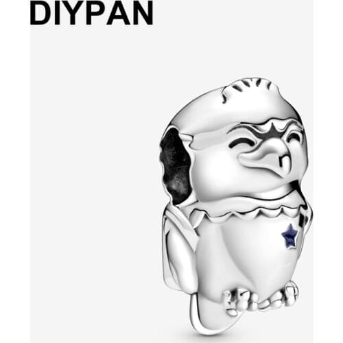 925 Sterling Silver American Bald Eagle Charm Fit Original Pandora Bracelet Charms Beads 925 Silver Jewelry Making Berloque