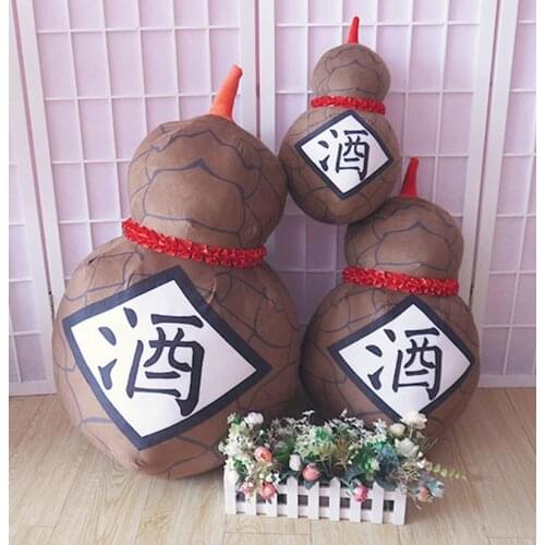 Anime Onmyoji Plush Toys Shutendoji Cosplay Bottle Gourd Short Stuffed Cushion Pillow Doll Toy Gift