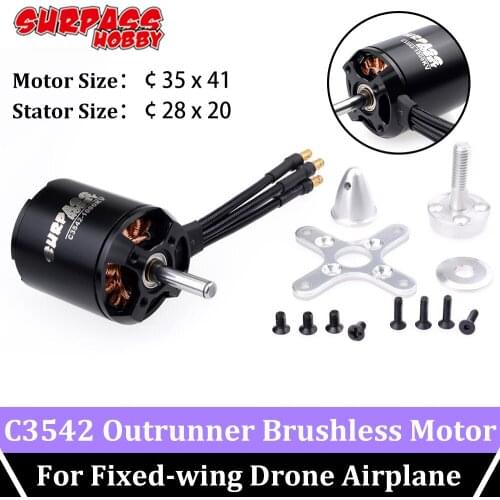 SURPASS HOBBY C3542 Brushless Motor 1000KV 1250KV 1450KV 50A Outrunner 2pcs for RC Model 3d Fixed Wing Drone Airplane Helicopter