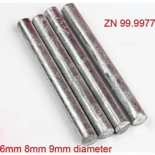 6mm 8mm 9mm diameter zinc bar zinc rod Zinc casting rounds zn Extrusion rod marine Antiseptic for experiment Ship zinc electrode