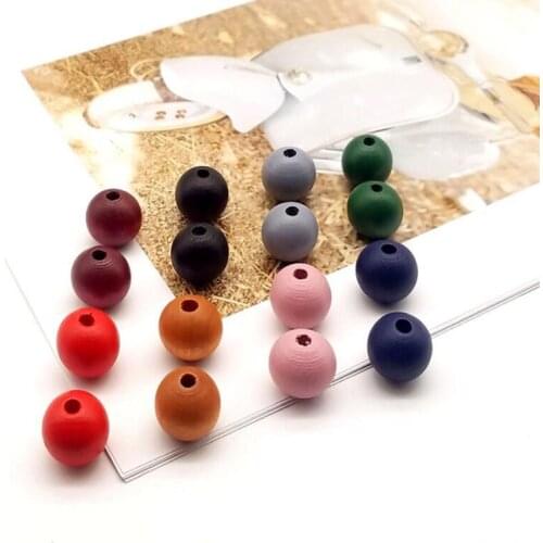 Wood Round Shape DIY Loose Bead Jewelery Accessory DIY Earrings Parts Earring Findings 15mm 20pcs y1260